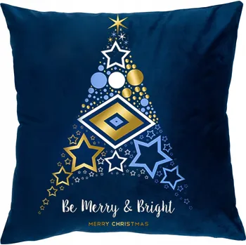 Povlečení VÁNOČNÍ POVLEČENÍ NA POLŠTÁŘ 3D 35 VELVET BLUE