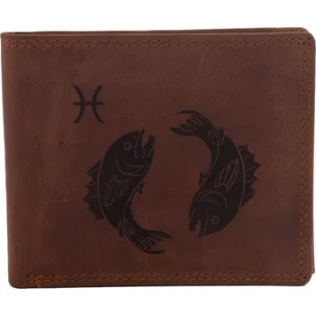 Peněženka Pánská peněženka MERCUCIO světlehnědá vzor 35 ryby 2911908