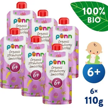 SALVEST Ponn BIO Ovocné pyré s malinami 6× 110 g