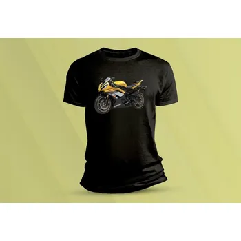 Dětská móda Dětské bavlněné tričko Yamaha R6 žlutá. Černá velikost 152 (12-13 let)