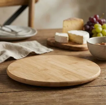 Otočný bambusový podnos kulatý 32 x 3,5 cm