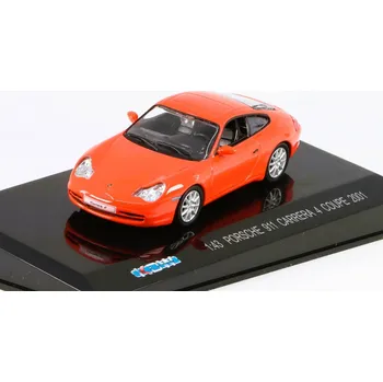 autíčko Centauria Porsche 911 Carrera 4 Coupe 2001 červená 1:43 - časopis s modelem Porsche 911 - kovový model