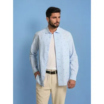 Sinsay - Vzorovaná košile regular fit - modrá - 088EV-05X - 088EV-05X-XL