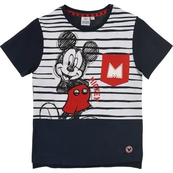 Mickey Mouse chlapecké modré pruhované tričko Velikost: 128