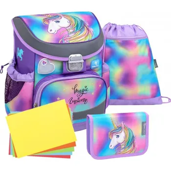 Školní batoh Školní aktovka Belmil 405-33 Mini-Fit Rainbow Color (set s penálem a sáčkem) + DÁREK