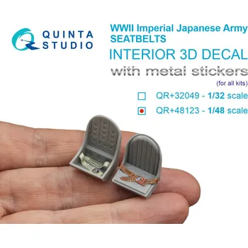 Plastikový model 1/48 IJA seatbelts WWII (with metal buckles)