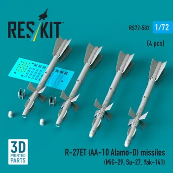 Plastikový model 1/72 R-27ET (AA-10 Alamo-D) missiles (4 pcs.)