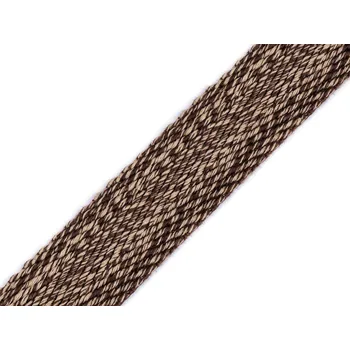 Oboustranný popruh šíře 39 mm, střední, 1 hnědo-béžová