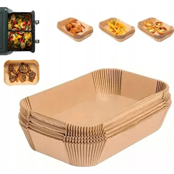 Obraz 200x PAPÍR NA PEČENÍ VLOŽKY DO FRITÉZY AIR FRYER 22CMx14CM HNĚDÝ