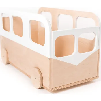 Úložný box Ewart Woods Dětský dřevěný úložný box na kolečkách - autobus