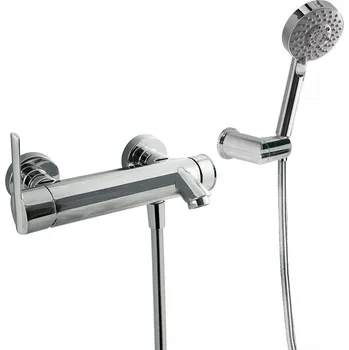 Vodovodní baterie Jednopáková nástěnná vanová a sprchová baterie Tres Lex-Tres stříbrná