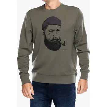 Pánské oblečení Mikina bez kapuce Super.natural Sn Sailor Crew - tea leaf/jet black S