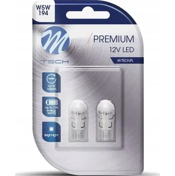 Autožárovka Žárovky M-Tech W5W T10 0,6 W 2 ks