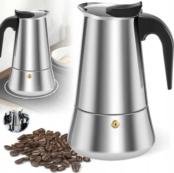Kávovar Moka konvička na kávu z Z NEREZOVÉ OCELI pro indukci 450 ml, elegantní