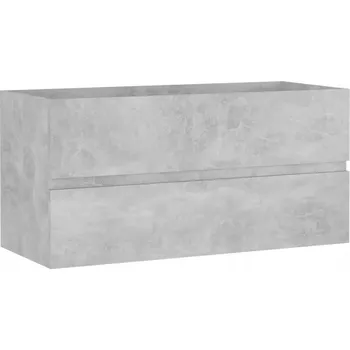 Koupelnový nábytek Skříňka pod umyvadlo 90x38,5x45 cm šedá betonu s 1 zásuvkou