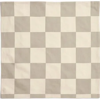 Povlak na dekorativní polštářek Povlak na polštář béžový s kostkovaným vzorem 100% bavlna 45x45 cm