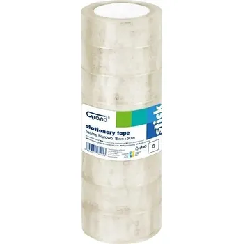 Lepicí páska Kancelářská lepicí páska Grand 18 mm x 30 m - 8 kusů