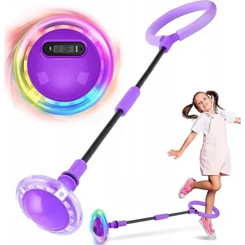 Obraz SKÁKACÍ MÍČ SVÍTÍCÍ S DISPLEJEM, ČASOVAČEM A POČÍTADLEM SKOKŮ FIALOVÝ