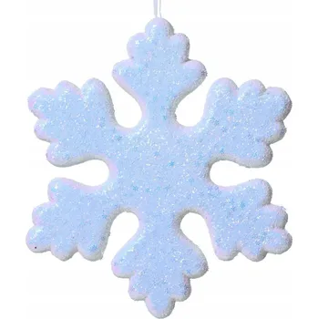Vánoční dekorace Sněhová Vločka SNEHOVÁ VLOČKA z polystyrenu, bílá, LESKLÁ, dekorativní 38 Cm