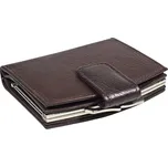 Papillon Dámská kožená peněženka Papillon 24-33 s kosmetickým zrcátkem-Tmavě hnědá