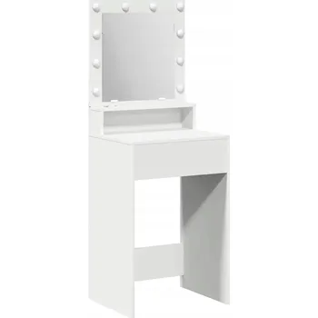 Toaletní stolek Toaletní Stolek LED se zrcadlem, bílý, 50 x 41 x 135 cm