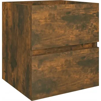 Koupelnový nábytek Skříňka pod umyvadlo závěsná, 1 šuplík, kouřový dub, 41x38,5x45 cm