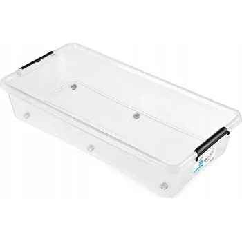 Úložný box Úložný box Orplast na kolečkách s víkem, průhledný, 35 l