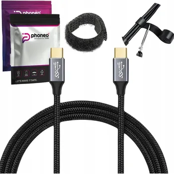 Datový kabel Kabel Phoneo USB-C - USB-C 1 m černý