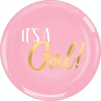 Talíř Talířky pro zvláštní příležitosti - narození dítěte It's a Girl! 20 ks BABY SHOWER