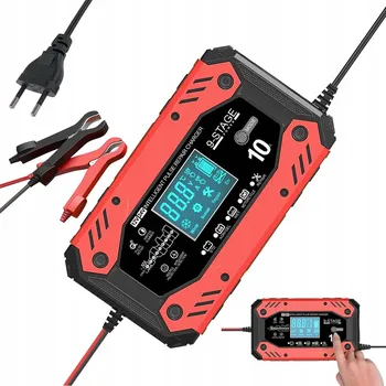 Nabíječka autobaterie AUTOMATICKÁ NABÍJEČKA 12V 24V 10A S FUNKCÍ OPRAVY AKUMULÁTORU