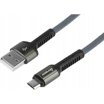Datový kabel Kabel MYWAY USB - microUSB typ B 2 m šedý
