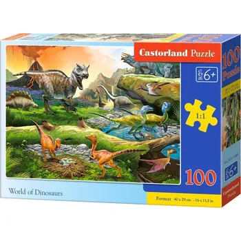 Puzzle Castorland 100dílné Puzzle Svět dinosaurů