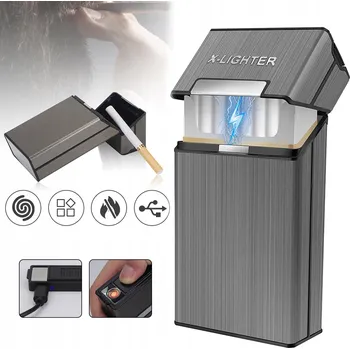 POUZDRO NA CIGARETY, KOVOVÁ KRABIČKA NA CIGARETY S MAGNETICKÝM UZÁVĚREM, PÁNSKÁ