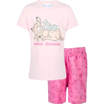 Dívčí pyžamo PYŽAMO DISNEY BAMBI Erve 39031 růžovo - malinové short Velikost: 92