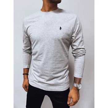 Pánské oblečení Pánské tričko s dlouhým rukávem LX0564 Barva: Světle Šedá, Velikost: 3XL