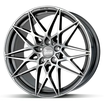 Disk Alu disk MAM B2 PFP 8,5x20 5x120 ET35 titanový leštěný