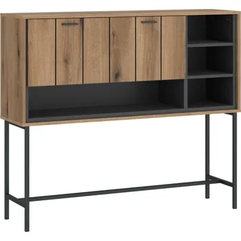 regál Skříňka s barem Shirley - Meble Wojcik Dub Coast Evoke/ Antracit 127x112.5 cm