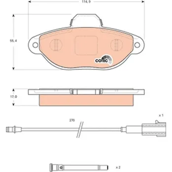 Brzdová destička Sada brzdových destiček, kotoučová brzda LUCAS GDB1745