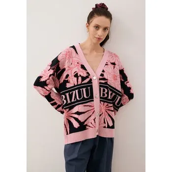 Dámský svetr BIZUU Kardigan HYLES Růžová Standard Fit OS