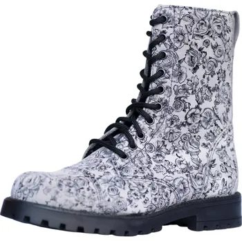 Dámská zimní obuv Samelin Kotníkové boty 511 Gray Flower-37