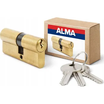 Vložka do dveří VLOŽKA ZÁMKU DO DVEŘÍ 31/46mm MOSAZNÁ, 3 KLÍČE