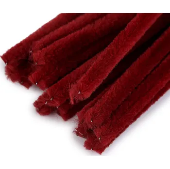 Výtvárné potřeby Chlupaté drátky na tvoření Ø6 mm délka cca 30 cm Varianta: 33 (A030) bordó, Balení: 20 ks