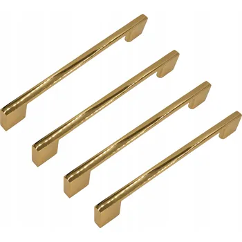 4 x Nábytková úchytka zlatý chrom 192 mm úchytka pro skříňku zásuvky do nábytku