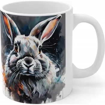 Keramický hrnek 330 ml zajíček, akvarel