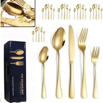 Příbor ZLATÉ PŘÍBORY SADA PŘÍBORŮ pro 6 osob 30 ks