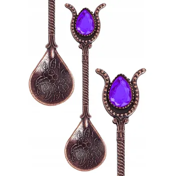 Příbor Lžičky na cukr, dekorativní mosazné lžičky v orientálním / tureckém stylu