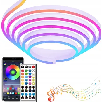 LED osvětlení LED pásek RGB 10m LED diody 5050 Barevný 24V S dálkovým ovládáním + APLIKACE