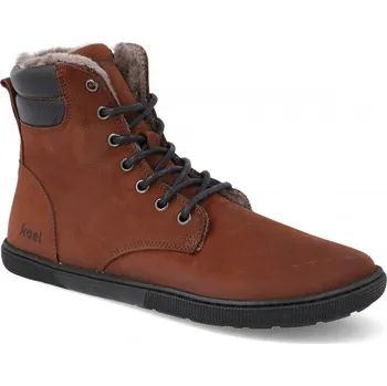 Dívčí zimní obuv Barefoot zimní boty Koel - Florence Lambswool čokoládové Velikost: 39