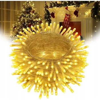 Vánoce VÁNOČNÍ OSVĚTLENÍ NA STROMEČEK BÍLÁ TEPLÁ 250 LED 8 REŽIMŮ VENKOVNÍ/VNITŘNÍ 35 METRŮ NA STROMEČEK