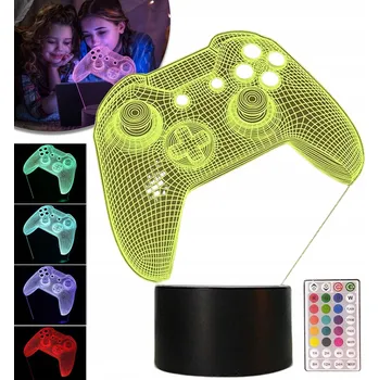Lampička NOČNÍ LAMPA PAD DÁREK PRO HRÁČE OVLADAČ 3D LED GAMEPAD